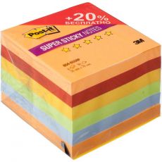 Самоклеящийся блок 3M Super Sticky 654-6SSRP Огонь Плюс 76х76 мм 540 л. 6 цв.